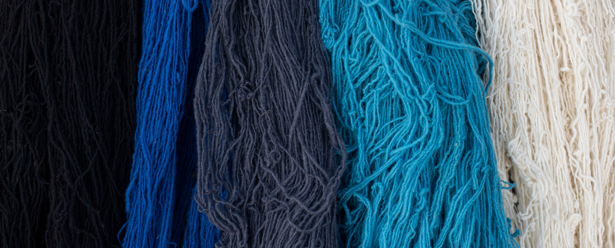 Naturally dyed yarn bundles